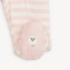 Organic Cotton Magnetic Footie | Pink Stripe