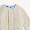 Magnetic Romper | Chamois Checkerboard