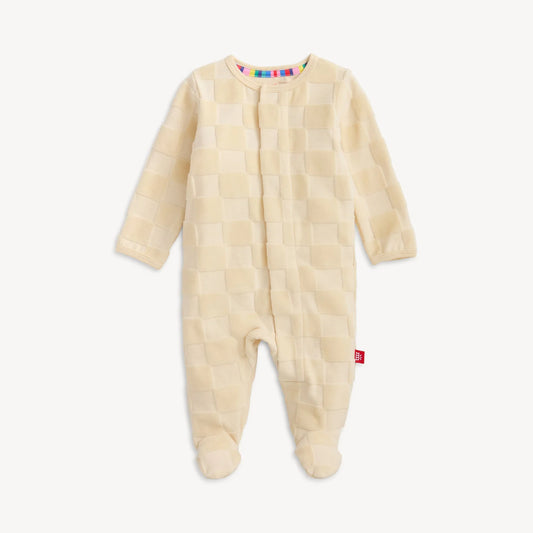 Checker Velour Magnetic Footie