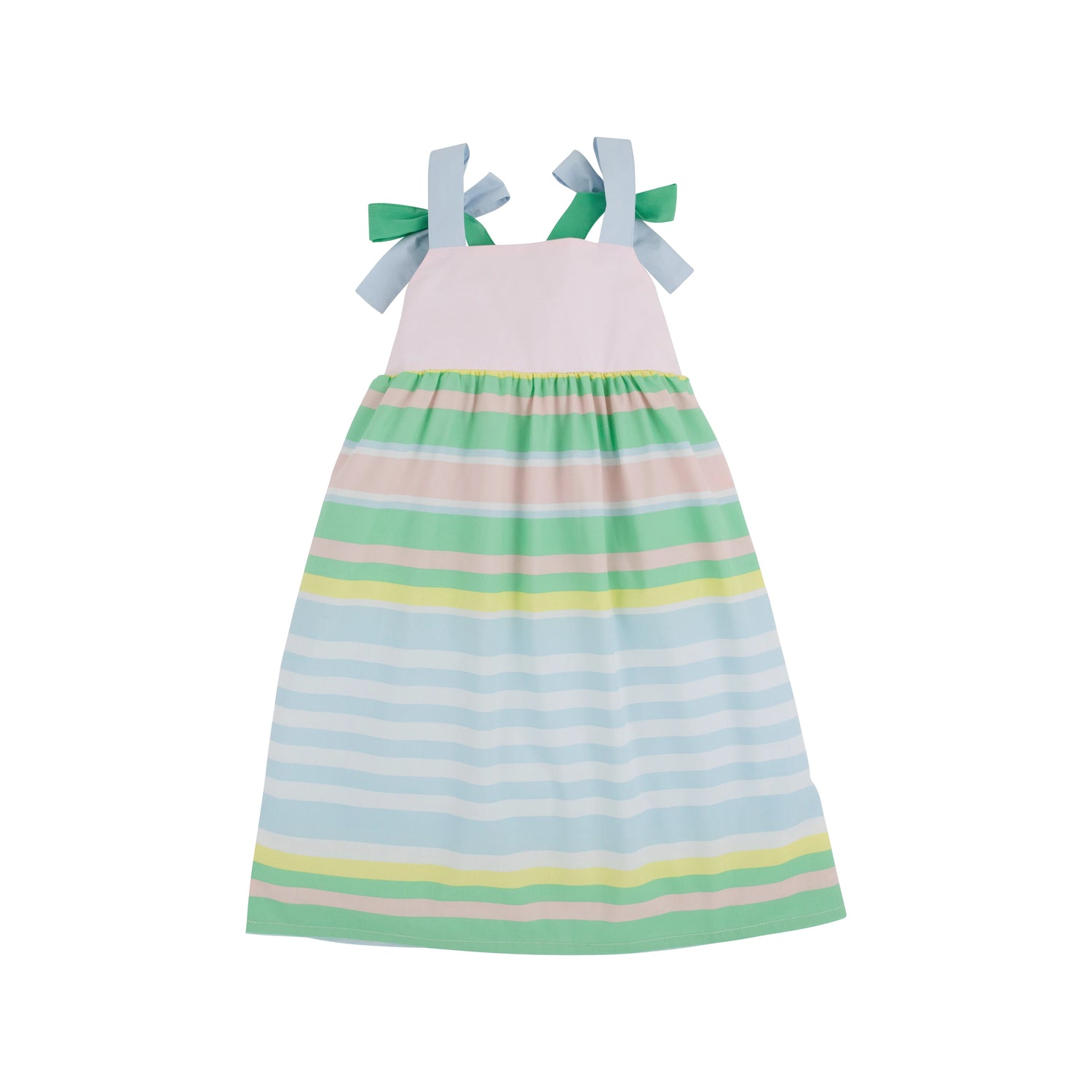Macie Midi Dress | Sarasota Stripe with Palm Beach, Buckhead Blue, & G Madison Grace Home Macie Midi Dress | Sarasota Stripe with Palm Beach, Buckhead Blue, & G Madison Grace Home