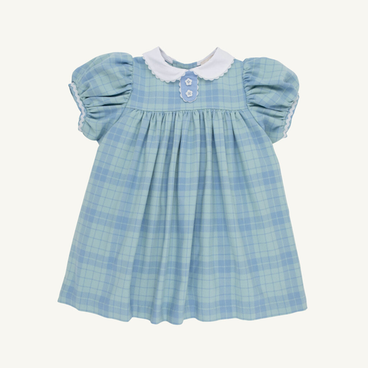 Mary Dal Dress | Woven Yarn | Audubon Park Plain/ Sarasota Sky
