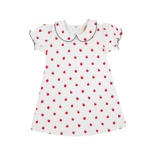 Maudes Peter Pan Collar Dress | Egerton Apples/Nantucket Navy