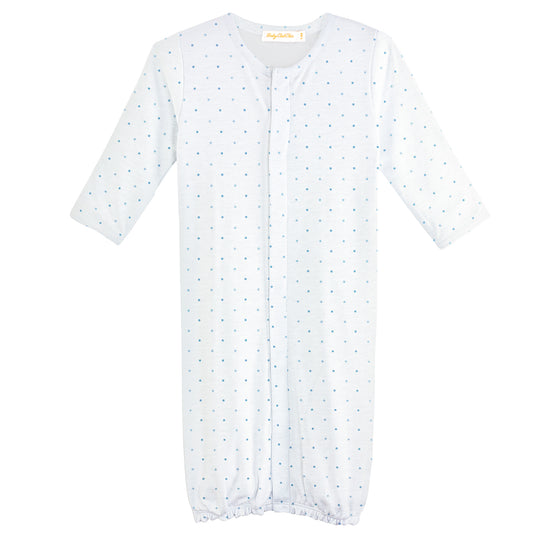 Blue Dots Printed Pima Converter Gown