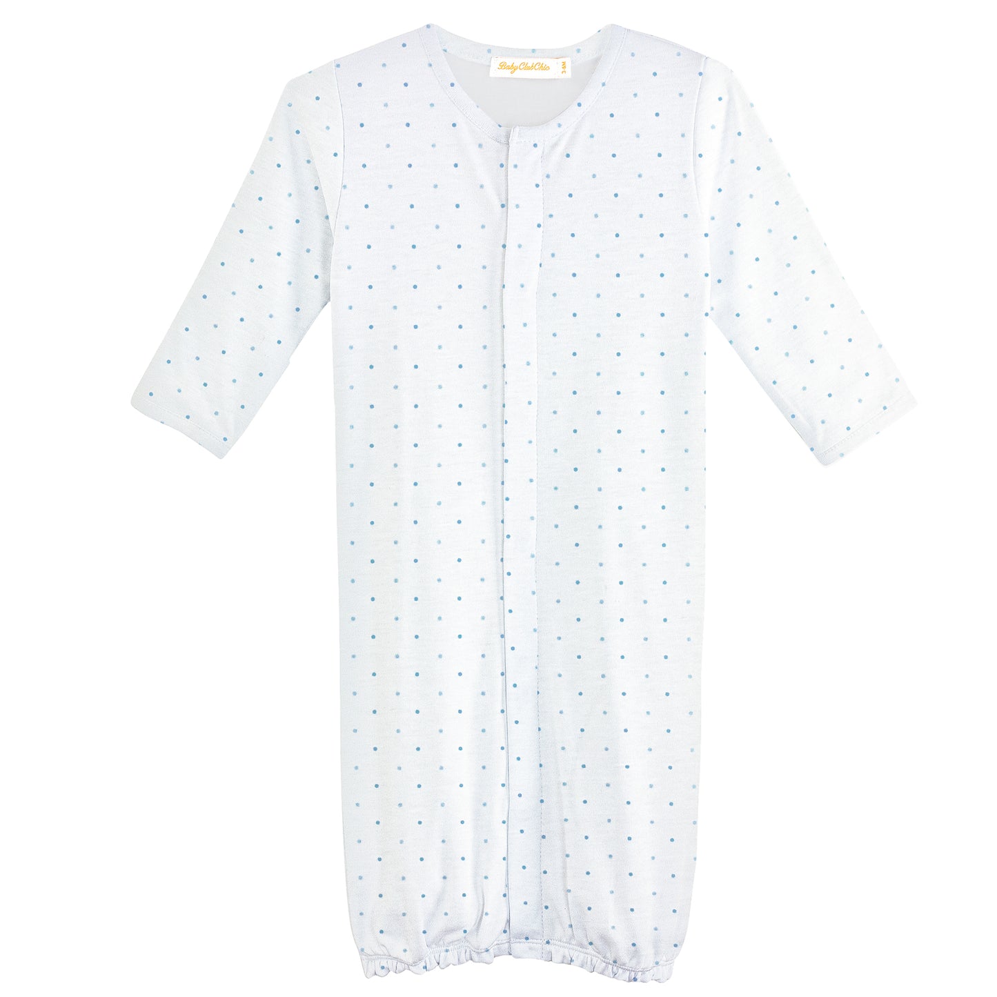 Blue Dots Printed Pima Converter Gown