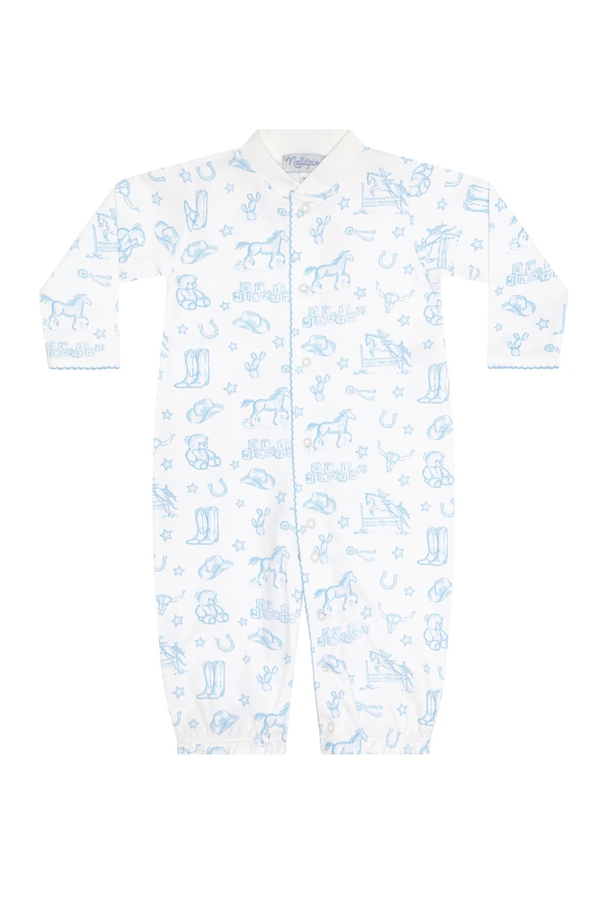 Blue Lone Star Toile Converter Gown