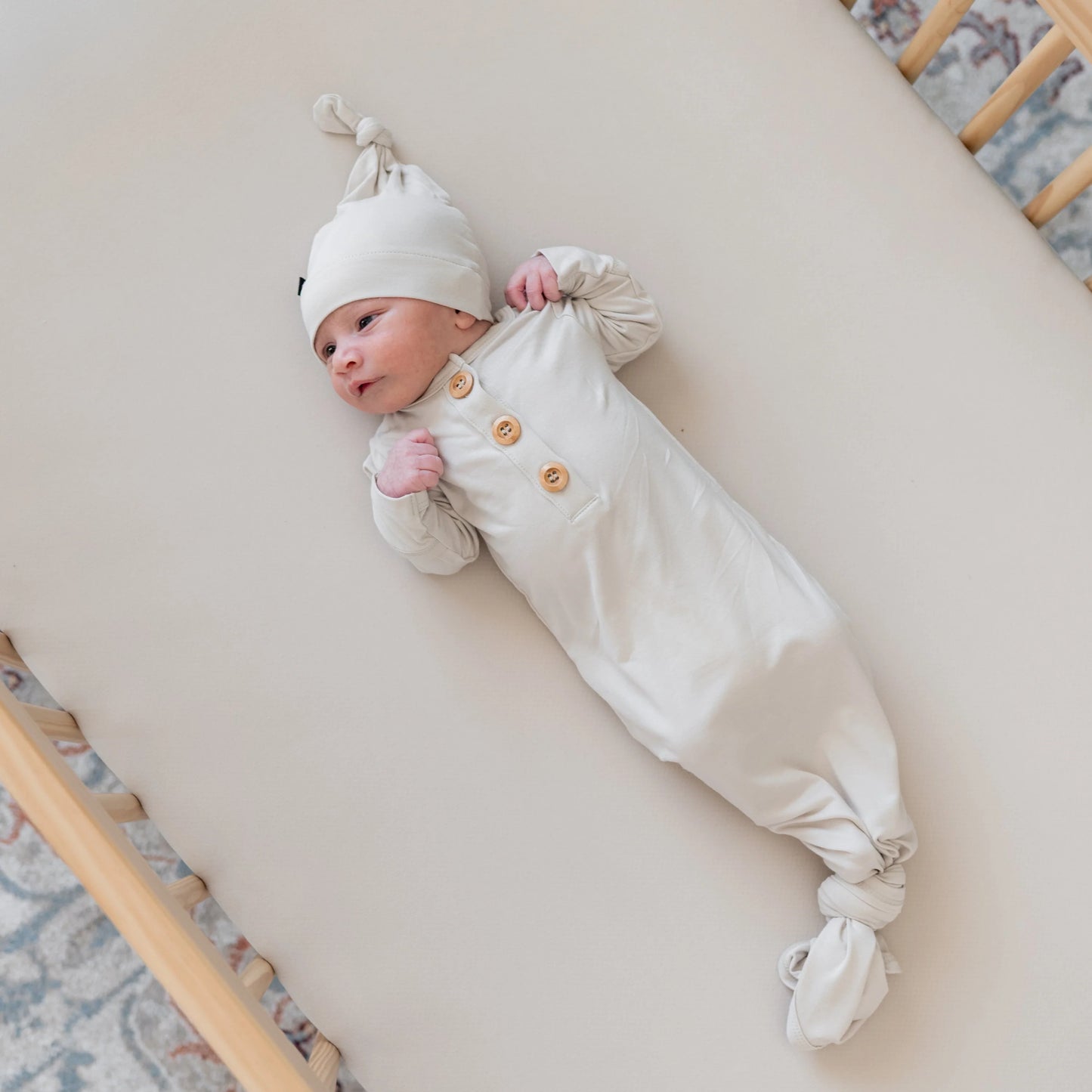 Knotted Gown w/ Hat Set | Oat