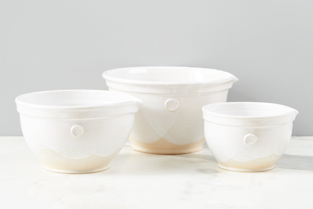 White Handthrown Mixing Bowl | Asst Sizes