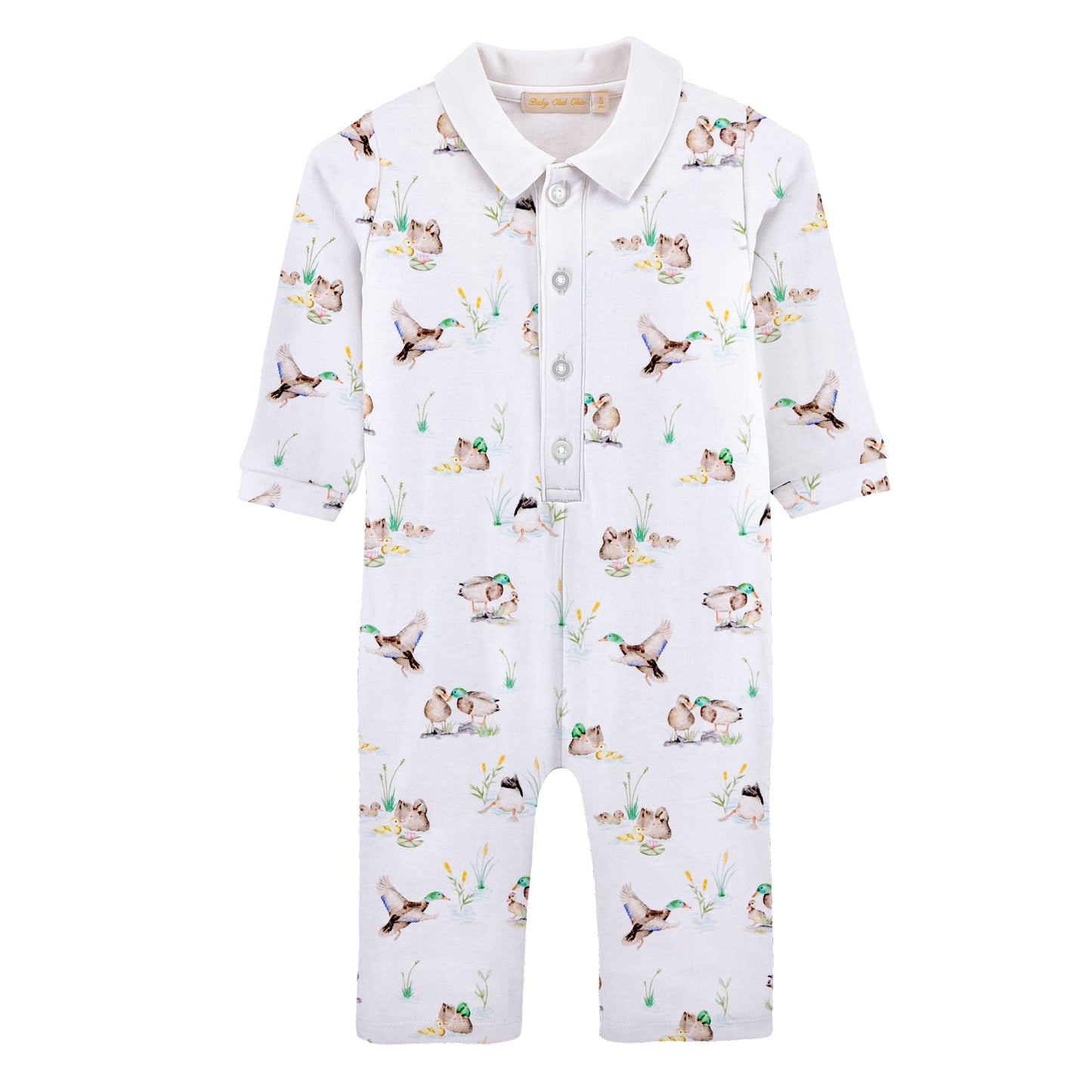 Duck Pond Pima Playsuit w/ Point Collar