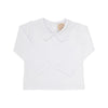Peter Pan Collar Shirt (Long Sleeve Pima) - Worth Avenue White