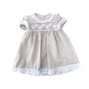 Federica Linen Smocked Dress | Oat