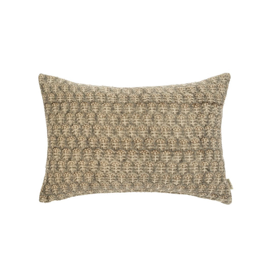 Anala Block Print Boucle Pillow | 16x24