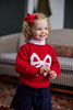 Printed Turtleneck | Red Bow