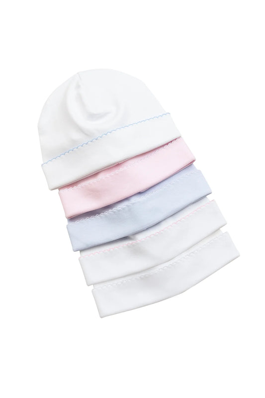 Proper Pima Cap | White w/ Blue Trim