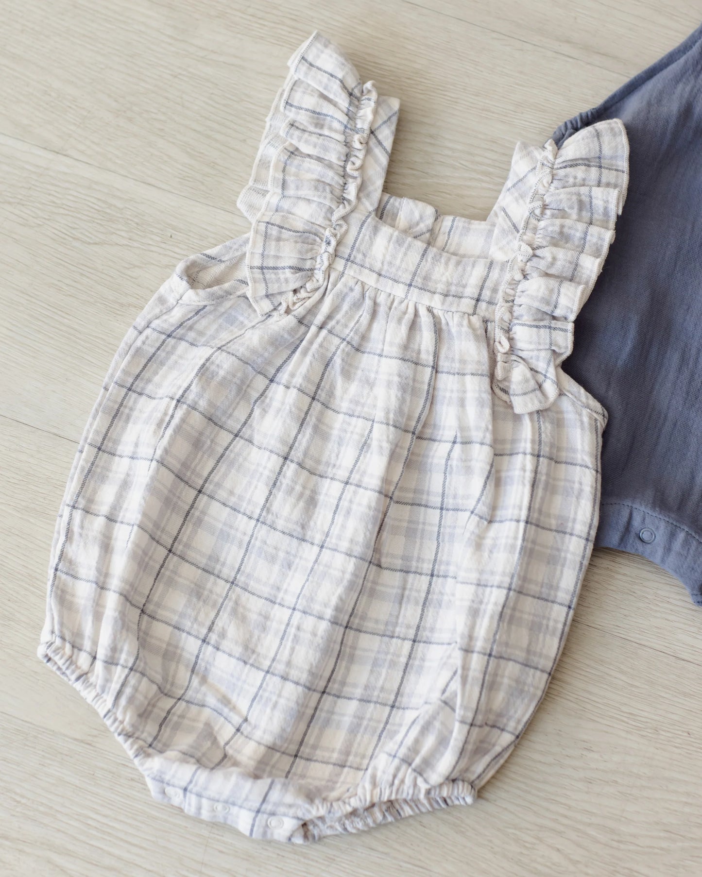 Maya Romper | Blue Plaid