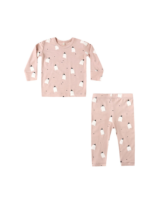 Bamboo Pajama Set | Pink Ghosts