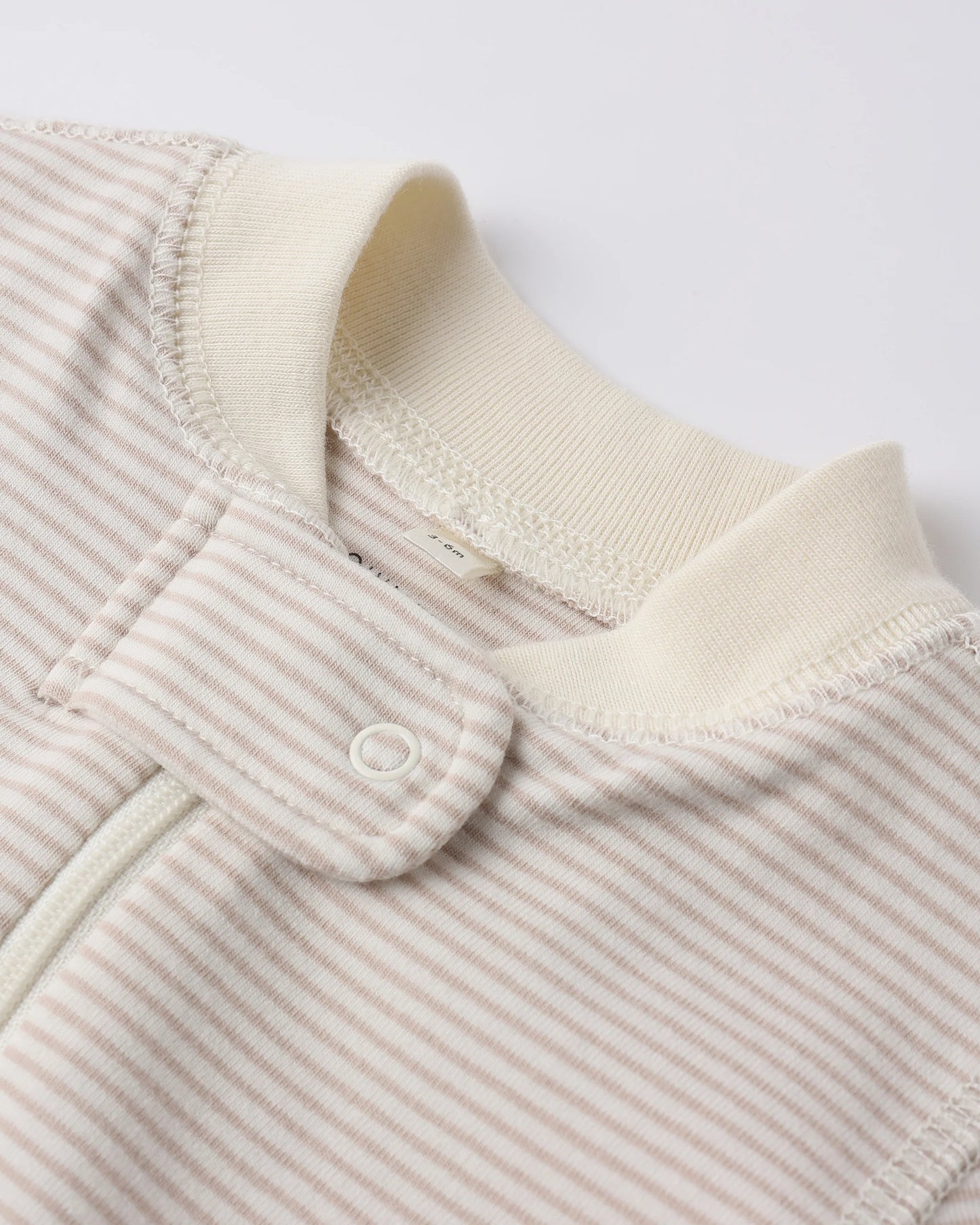Sip Longsleeve Sleeper Footie | Oat Microstripe