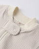 Sip Longsleeve Sleeper Footie | Oat Microstripe