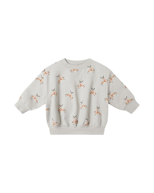Relaxed Fleece Sweatshirt | Reindeer