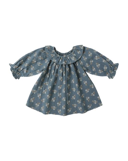 Long Sleeve Isla Dress | Blue Floral