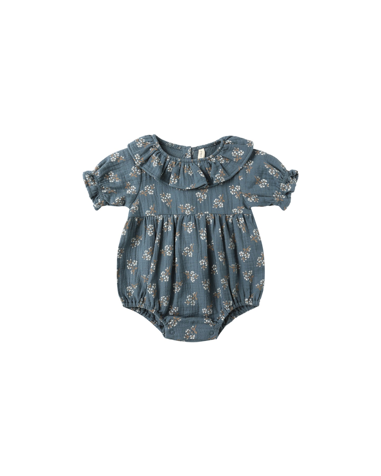 Collared Romper | Blue Floral