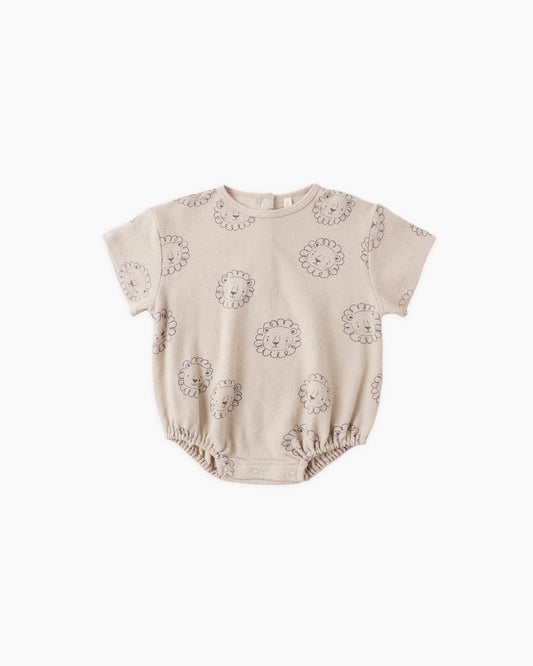 Relaxed Short Sleeve Bubble Romper | Lion