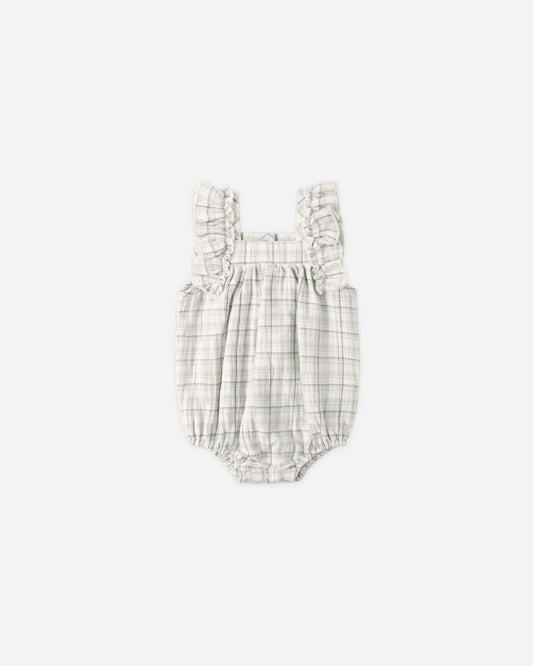 Maya Romper | Blue Plaid