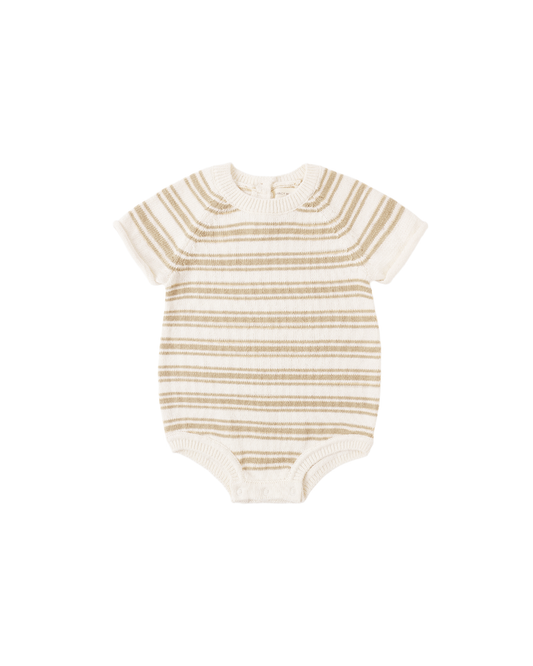 Rowan Romper | Butterscotch Stripe