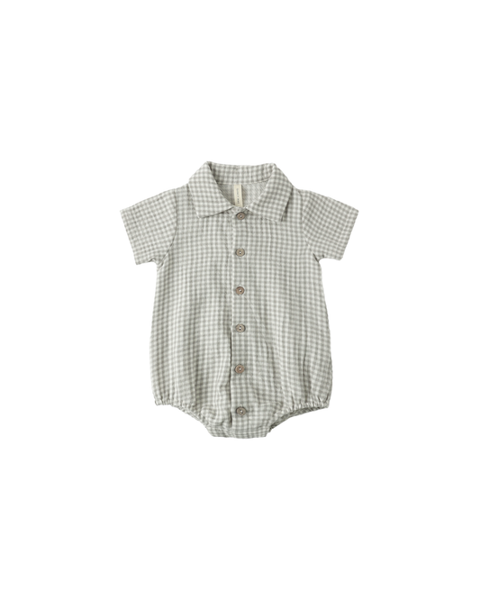 Matteo Romper | Sage Gingham