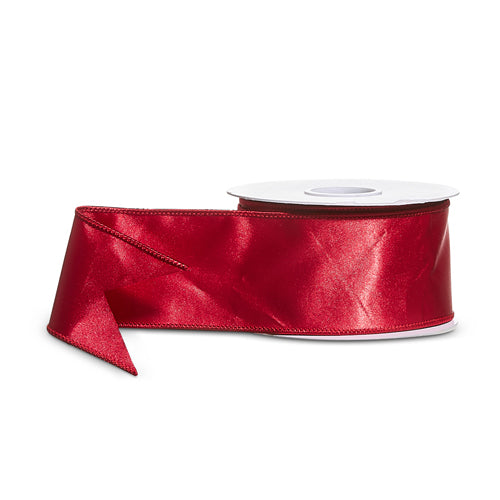 2.5" X 10 Yds Berry Red Wired Ribbon
