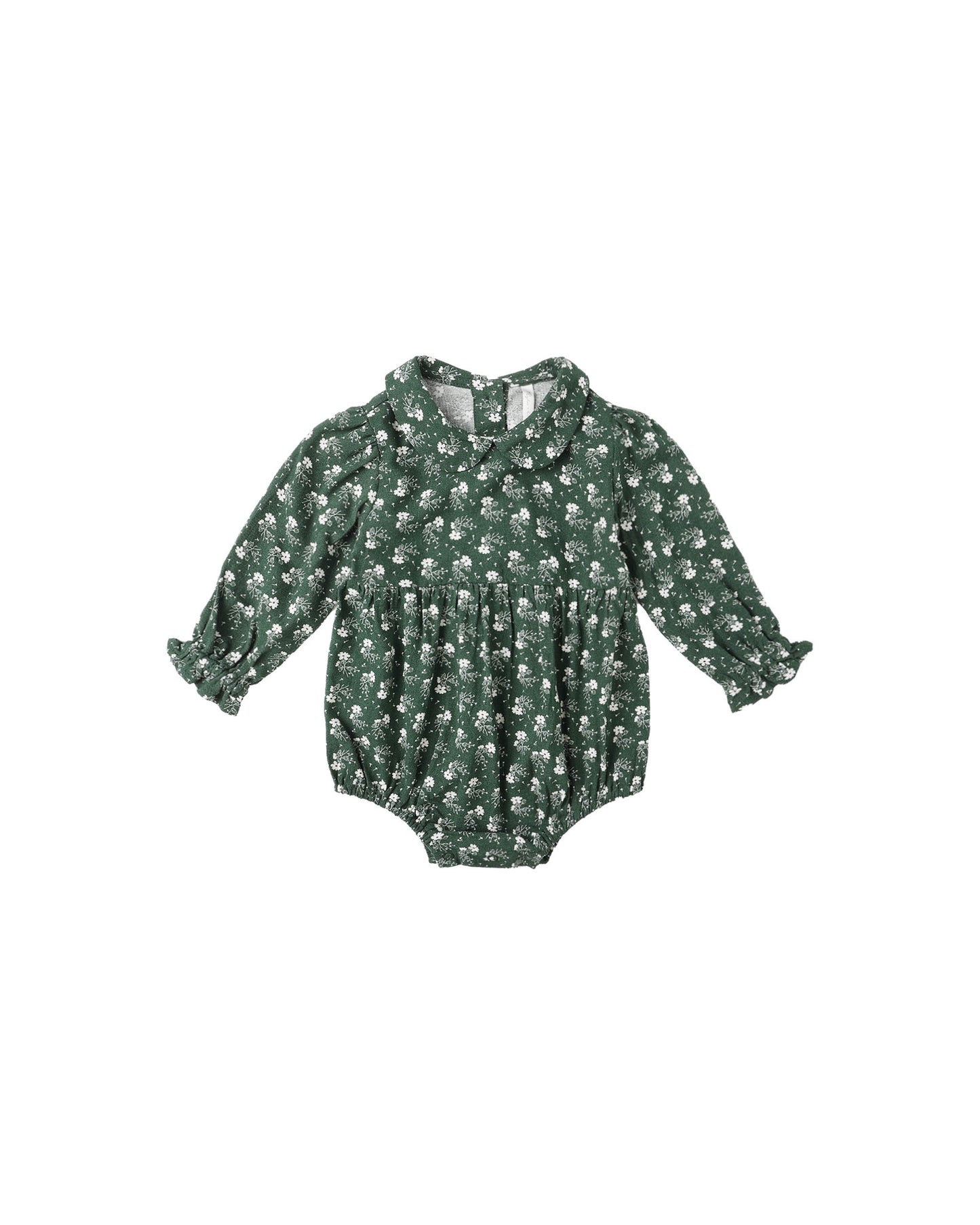 Cora Romper | Green Ditsy