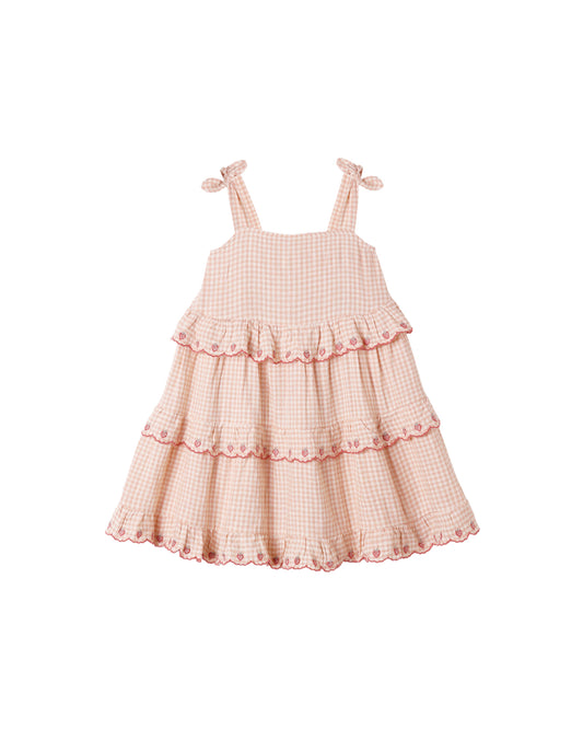 Ruffled Swing Dress | Petal Gingham
