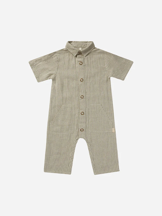 Rhett Jumpsuit | Sage Gingham