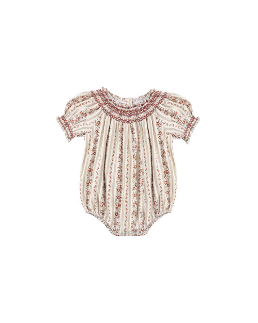 Ada Romper | Floral Stripe