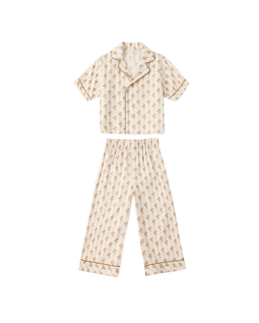 Woven Pajama Set || Golden Bloom