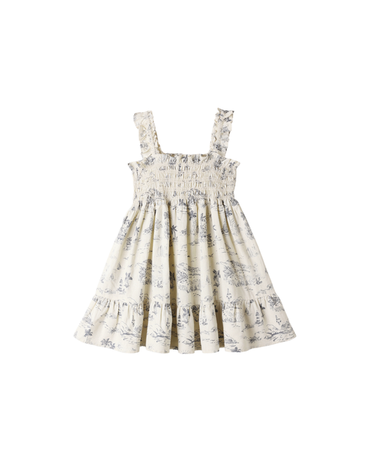 Sutton Dress | Ocean Toile