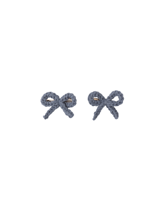 Crochet Bow Clip | Marine