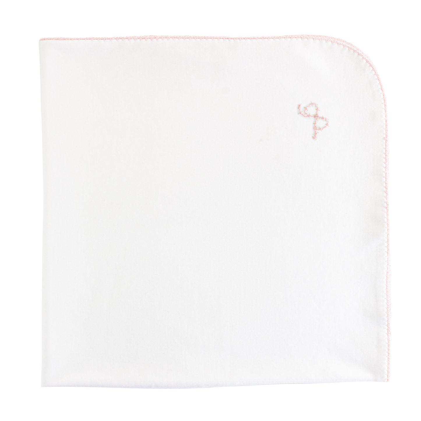Pretty Bows Receiving Blanket w/Crochet Trim | Pink