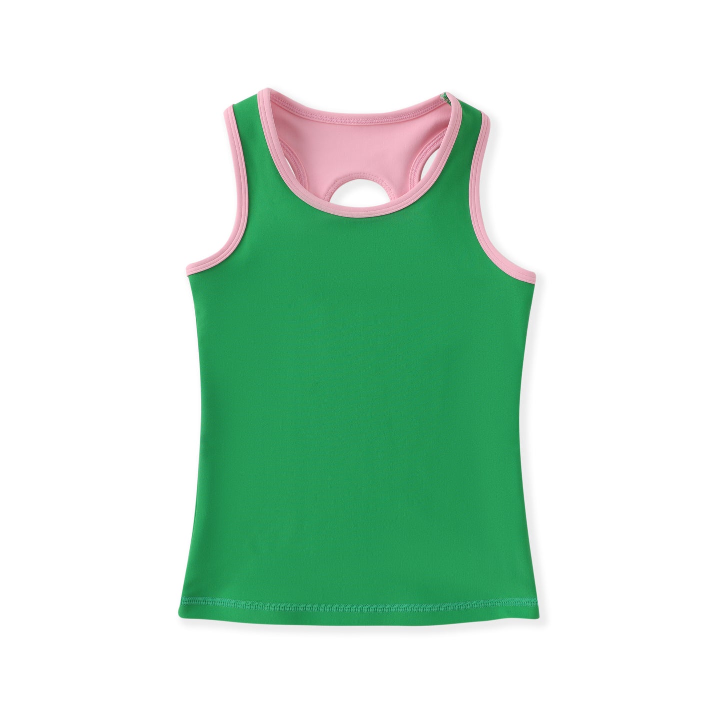 Country Club Green/Pink Active Tank