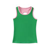 Country Club Green/Pink Active Tank