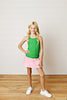 Country Club Green/Pink Active Tank