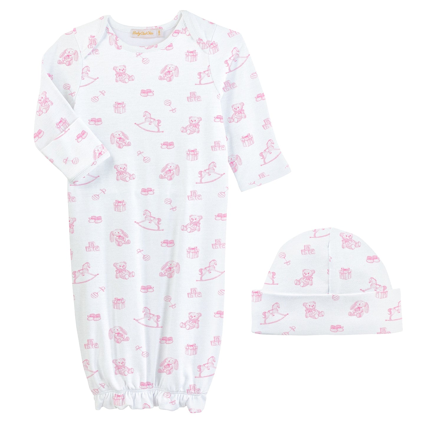 Tiny Baby Toys Gown + Hat Set