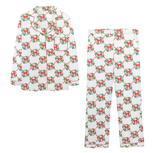 Christmas Wreath Pajama Set | Adult Sizes