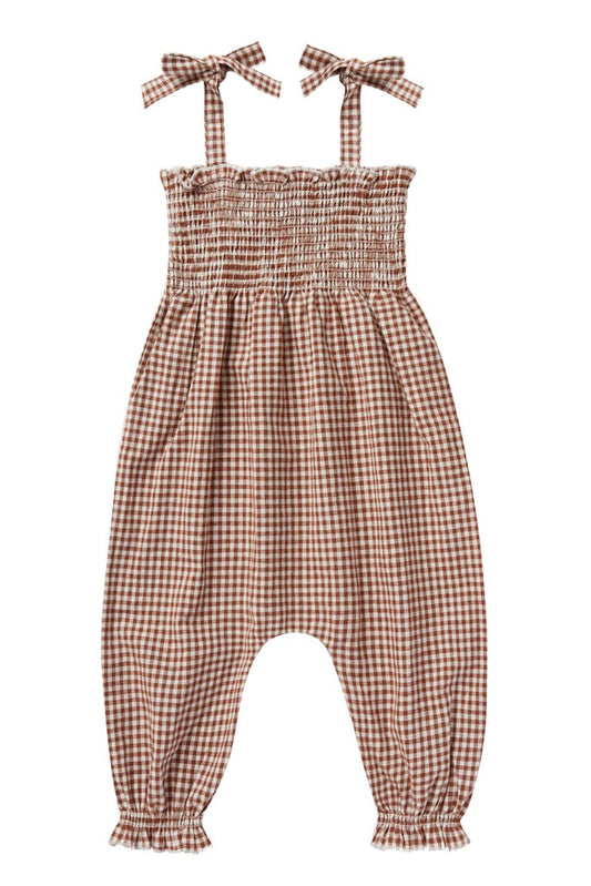 Sawyer Jumpsuit - Redwood Gingham