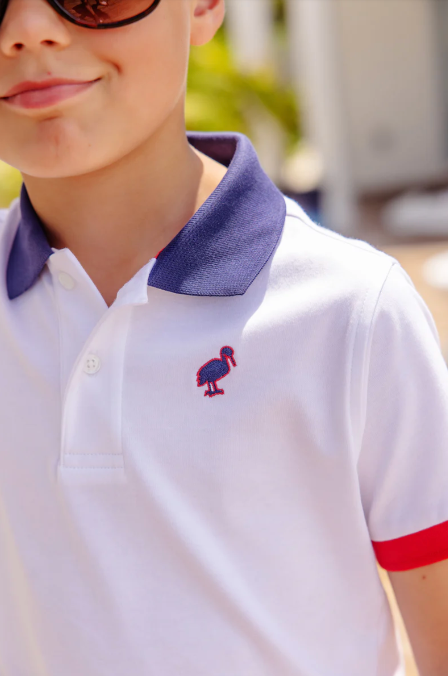 Prim & Proper Polo | Worth Ave White/ Nantucket Navy/ Richmond Red