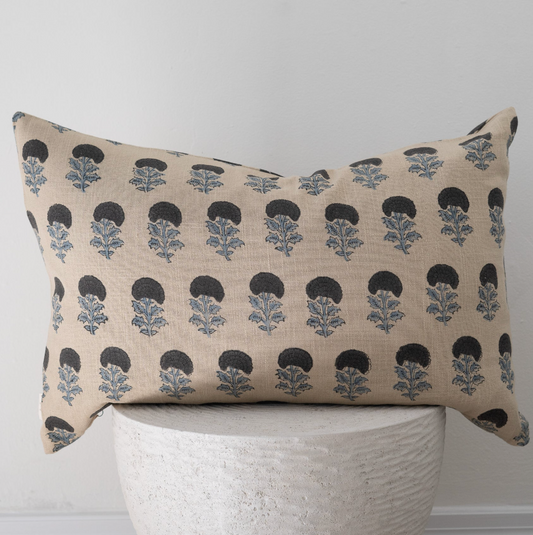 Tara Block Print Pillow | 16x24