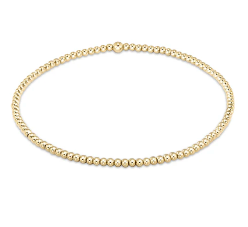 Classic Gold 2mm Bead Bracelet