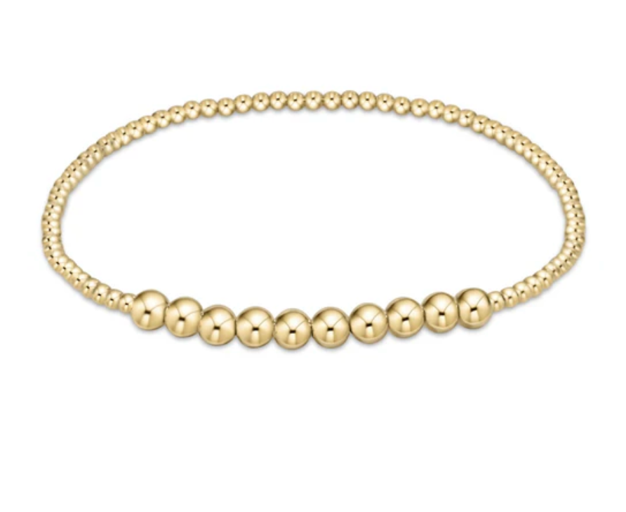 Classic Gold Beaded Bliss 2mm Bead Bracelet | 4mm Gold