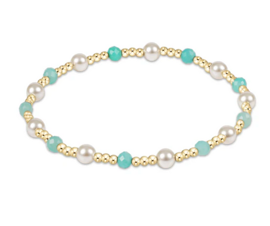 Pearl Sincerity Pattern 4mm Bead Bracelet | Amazonite