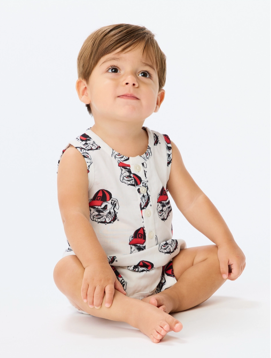 The Georgia Bulldogs Unisex Henley Onesie