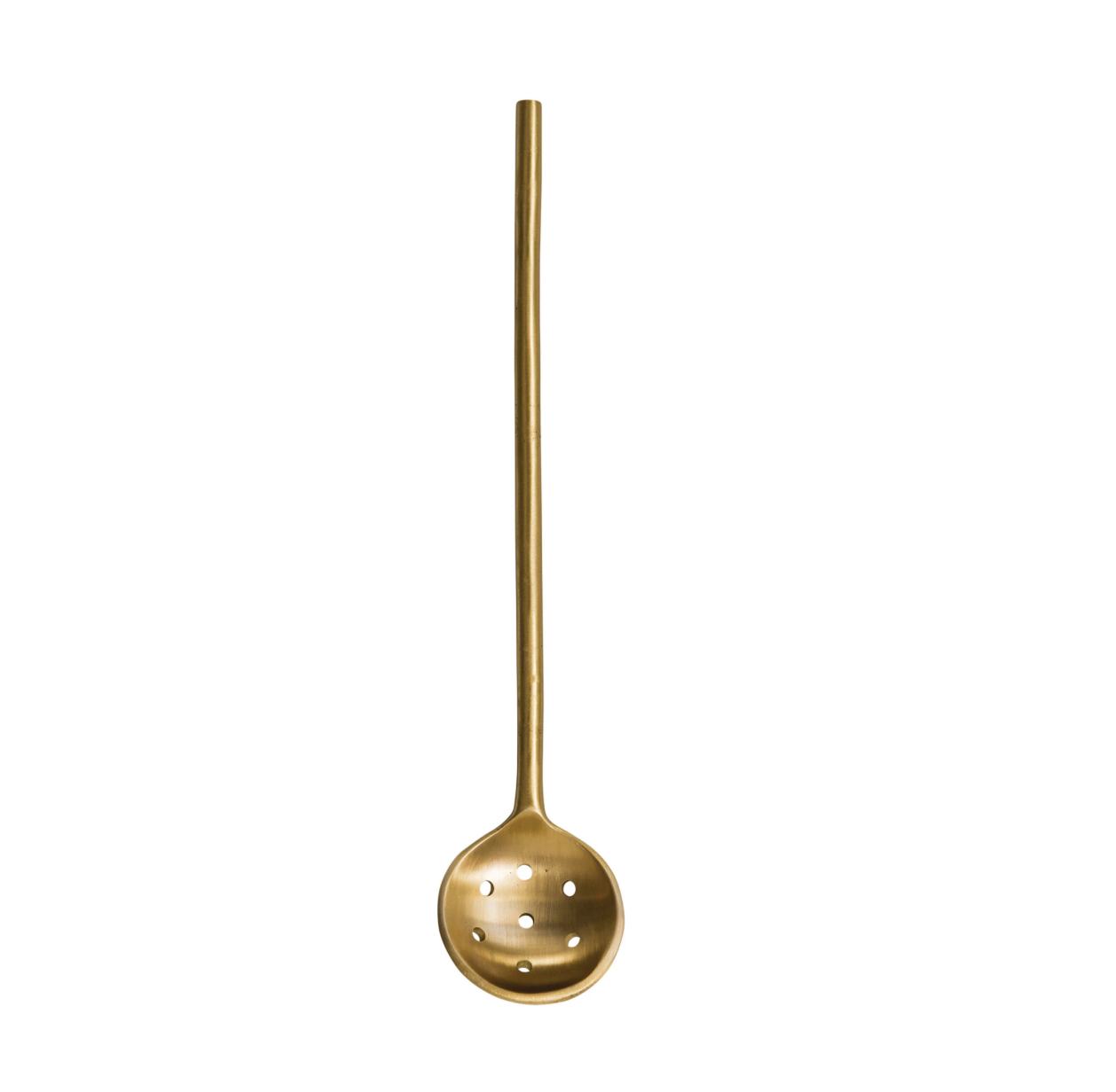 8" Brass Olive Spoon | Antique Finish
